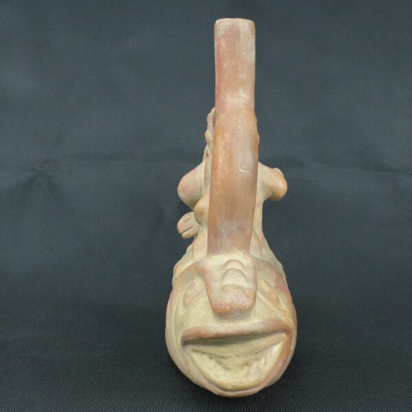 Pre Columbian Moche Ceramic Bottle Ritual Artifact Peru Collectible - Imagen 7