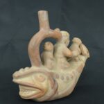 Pre Columbian Moche Ceramic Bottle Ritual Artifact Peru Collectible - Imagen 8