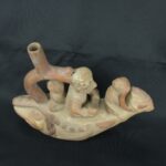 Pre Columbian Moche Ceramic Bottle Ritual Artifact Peru Collectible - Imagen 9