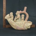 Pre Columbian Moche Ceramic Bottle Ritual Artifact Peru Collectible - Imagen 19
