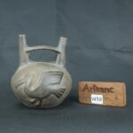 Pre Columbian Moche Black Ceramic Bottle Ritual Artifact Peru - Imagen 17