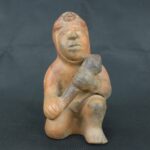 Pre Columbian Moche Ceramic Soldier Vessel Ritual Artifact Collectible - Imagen 2