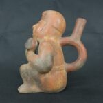 Pre Columbian Moche Ceramic Soldier Vessel Ritual Artifact Collectible - Imagen 4