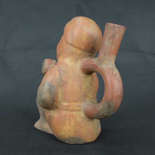 Pre Columbian Moche Ceramic Soldier Vessel Ritual Artifact Collectible - Imagen 5