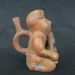 Pre Columbian Moche Ceramic Soldier Vessel Ritual Artifact Collectible - Imagen 8
