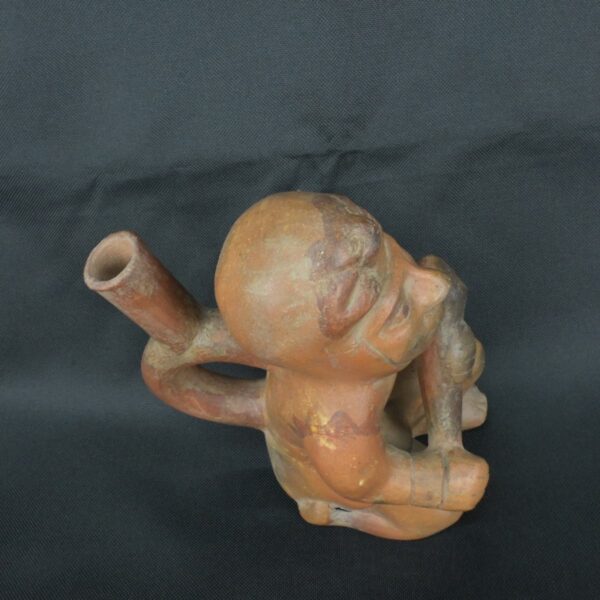 Pre Columbian Moche Ceramic Soldier Vessel Ritual Artifact Collectible - Imagen 9