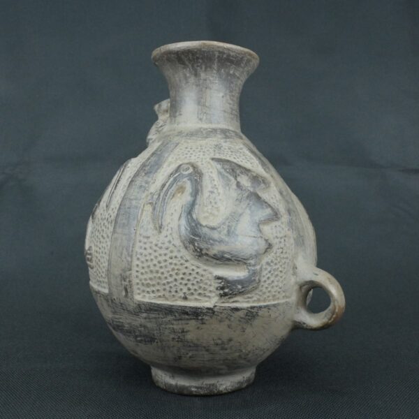 Pre Columbian Moche Ceramic Vessel Ritual Artifact Collectible - Imagen 2