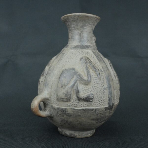 Pre Columbian Moche Ceramic Vessel Ritual Artifact Collectible - Imagen 4
