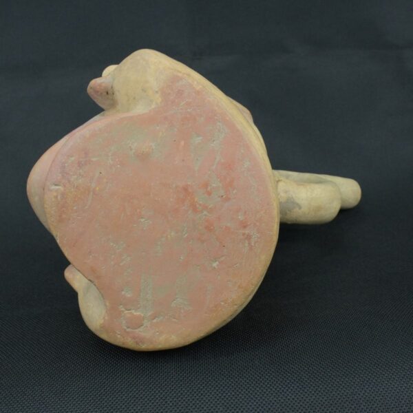 Pre Columbian Moche Ceramic Head Bottle Ceremonial Artifact - Imagen 10