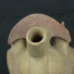 Pre Columbian Moche Ceramic Head Bottle Ceremonial Artifact - Imagen 15