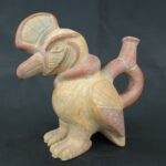 Pre Columbian Moche Ceramic Bird Vessel Ceremonial Artifact Peru