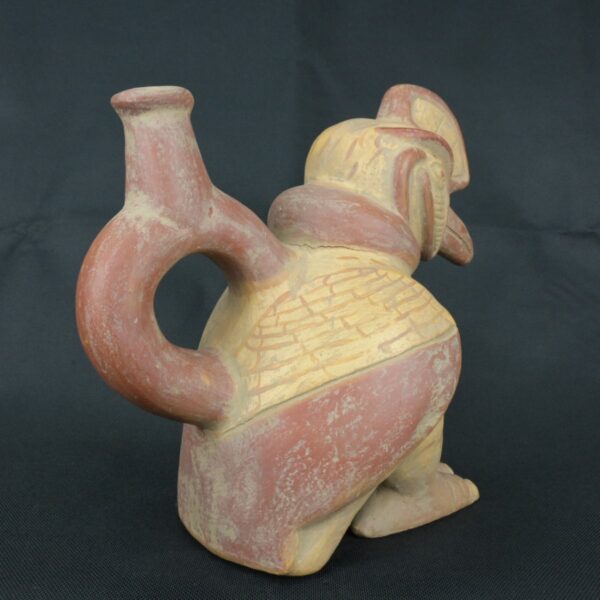 Pre Columbian Moche Ceramic Bird Vessel Ceremonial Artifact Peru - Imagen 5