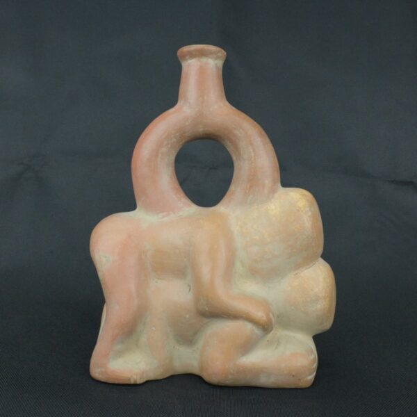 Pre Columbian Moche Ceramic Erotic Vessel Ritual Artifact Collector Piece - Imagen 5