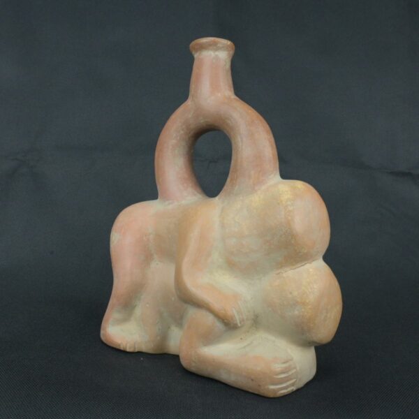 Pre Columbian Moche Ceramic Erotic Vessel Ritual Artifact Collector Piece - Imagen 6