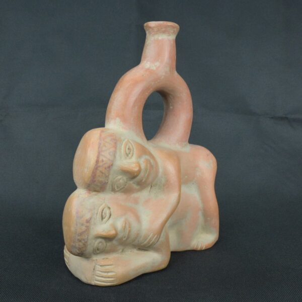 Pre Columbian Moche Ceramic Erotic Vessel Ritual Artifact Collector Piece - Imagen 8