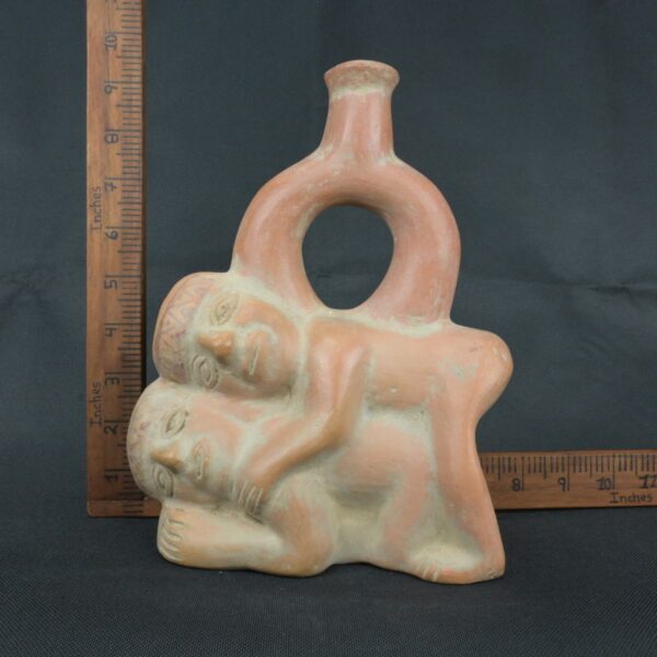 Pre Columbian Moche Ceramic Erotic Vessel Ritual Artifact Collector Piece - Imagen 15
