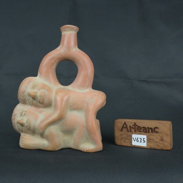 Pre Columbian Moche Ceramic Erotic Vessel Ritual Artifact Collector Piece - Imagen 16