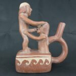 Pre Columbian Moche Ceramic Erotic Bottle Ritual Artifact