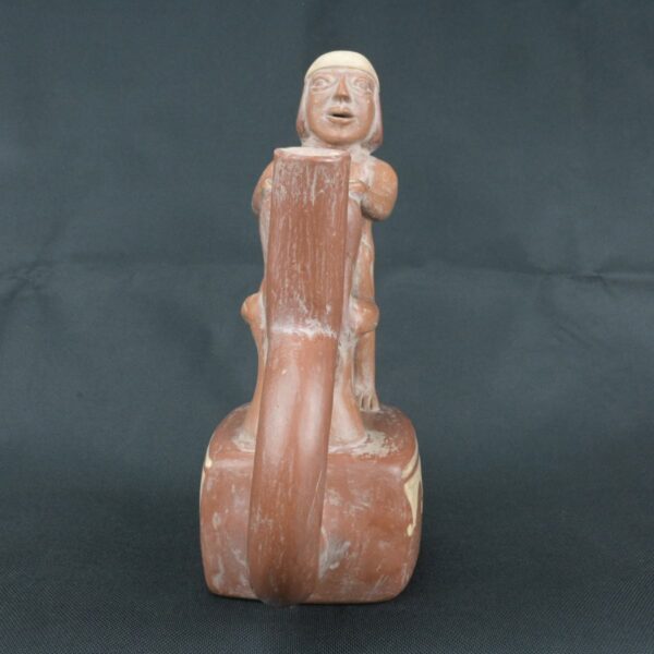 Pre Columbian Moche Ceramic Erotic Bottle Ritual Artifact - Imagen 3