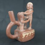 Pre Columbian Moche Ceramic Erotic Bottle Ritual Artifact - Imagen 4