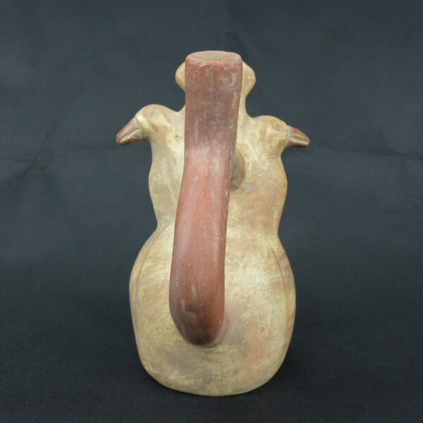 Pre Columbian Moche Ceramic Bottle Ritual Artifact Peru Collectible - Imagen 6