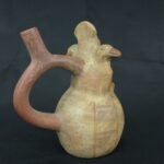 Pre Columbian Moche Ceramic Bottle Ritual Artifact Peru Collectible - Imagen 7