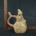 Pre Columbian Moche Ceramic Bottle Ritual Artifact Peru Collectible - Imagen 18