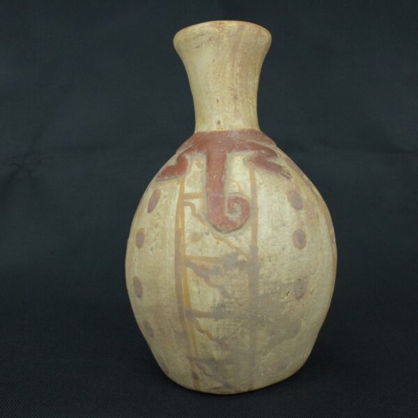 Pre Columbian Moche Ceramic Vessel Ritual Artifact with Monkey Design - Imagen 3