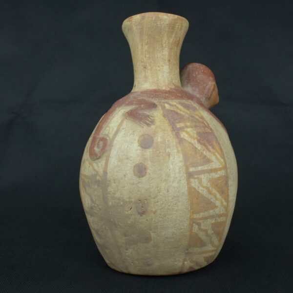 Pre Columbian Moche Ceramic Vessel Ritual Artifact with Monkey Design - Imagen 4