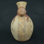 Pre Columbian Moche Ceramic Vessel Ritual Artifact with Monkey Design - Imagen 7