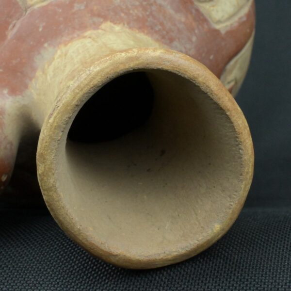Pre Columbian Moche Ceramic Vessel Ritual Artifact with Monkey Design - Imagen 16