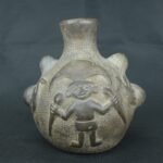 Pre Columbian Chimu Black Ceramic Ritual Vessel Ancient Artifact - Imagen 5