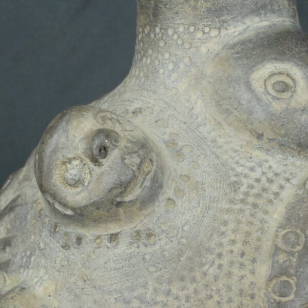 Pre Columbian Chimu Black Ceramic Ritual Vessel Ancient Artifact - Imagen 13