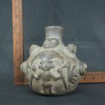 Pre Columbian Chimu Black Ceramic Ritual Vessel Ancient Artifact - Imagen 18