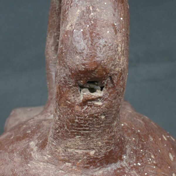 Pre Columbian Moche Ceramic Bottle Frog Ritual Artifact Peru - Imagen 16