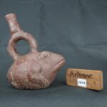 Pre Columbian Moche Ceramic Bottle Frog Ritual Artifact Peru - Imagen 18