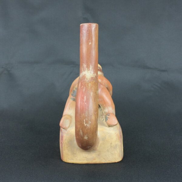 Pre Columbian Moche Ceramic Erotic Bottle Ritual Artifact Peru Collectible - Imagen 3