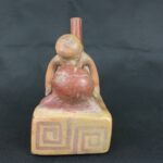Pre Columbian Moche Ceramic Erotic Bottle Ritual Artifact Peru Collectible - Imagen 7