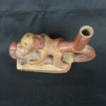 Pre Columbian Moche Ceramic Erotic Bottle Ritual Artifact Peru Collectible - Imagen 9