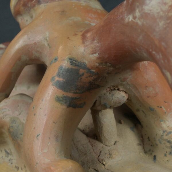 Pre Columbian Moche Ceramic Erotic Bottle Ritual Artifact Peru Collectible - Imagen 14