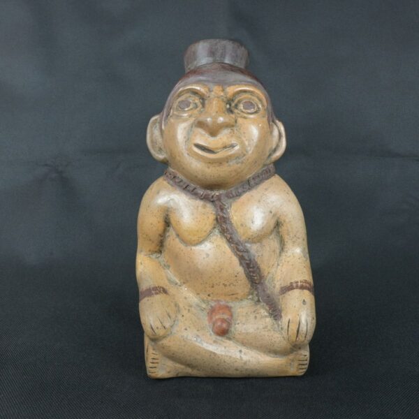 Pre Columbian Moche Ceramic Vessel Ancient Ritual Artifact Peru - Imagen 2