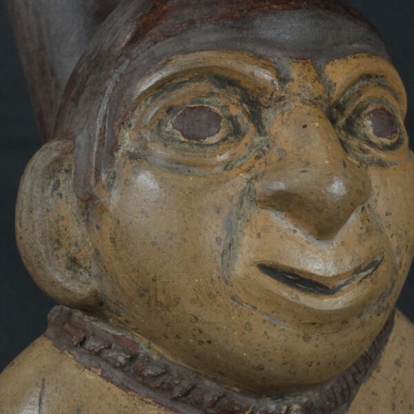 Pre Columbian Moche Ceramic Vessel Ancient Ritual Artifact Peru - Imagen 12