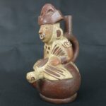 Pre Columbian Moche Ceramic Vessel Ritual Artifact Peru Collectible