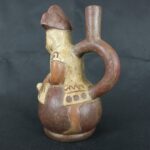 Pre Columbian Moche Ceramic Vessel Ritual Artifact Peru Collectible - Imagen 3