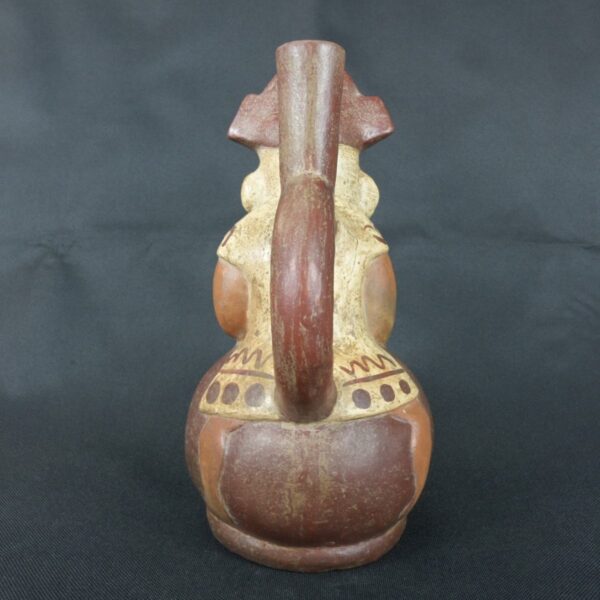 Pre Columbian Moche Ceramic Vessel Ritual Artifact Peru Collectible - Imagen 4