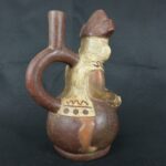 Pre Columbian Moche Ceramic Vessel Ritual Artifact Peru Collectible - Imagen 5