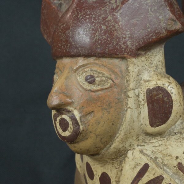 Pre Columbian Moche Ceramic Vessel Ritual Artifact Peru Collectible - Imagen 13