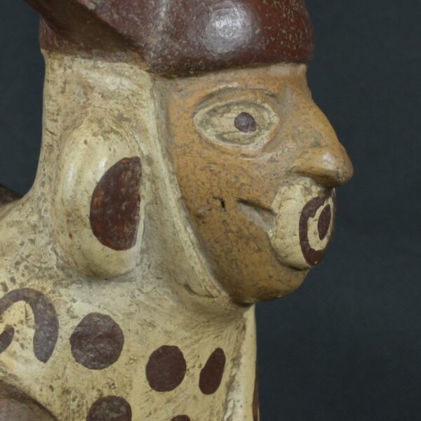 Pre Columbian Moche Ceramic Vessel Ritual Artifact Peru Collectible - Imagen 15