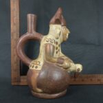 Pre Columbian Moche Ceramic Vessel Ritual Artifact Peru Collectible - Imagen 21