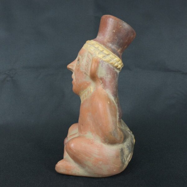 Pre Columbian Moche Ceramic Prisoner Vessel Ritual Artifact Peru - Imagen 3